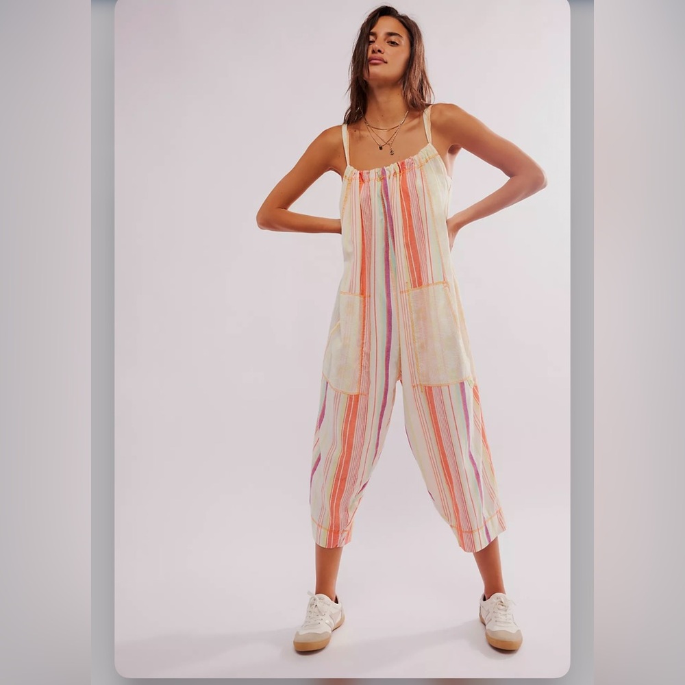 Free people dream in color convertible jumpsuit size XS